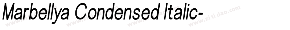 Marbellya Condensed Italic字体转换